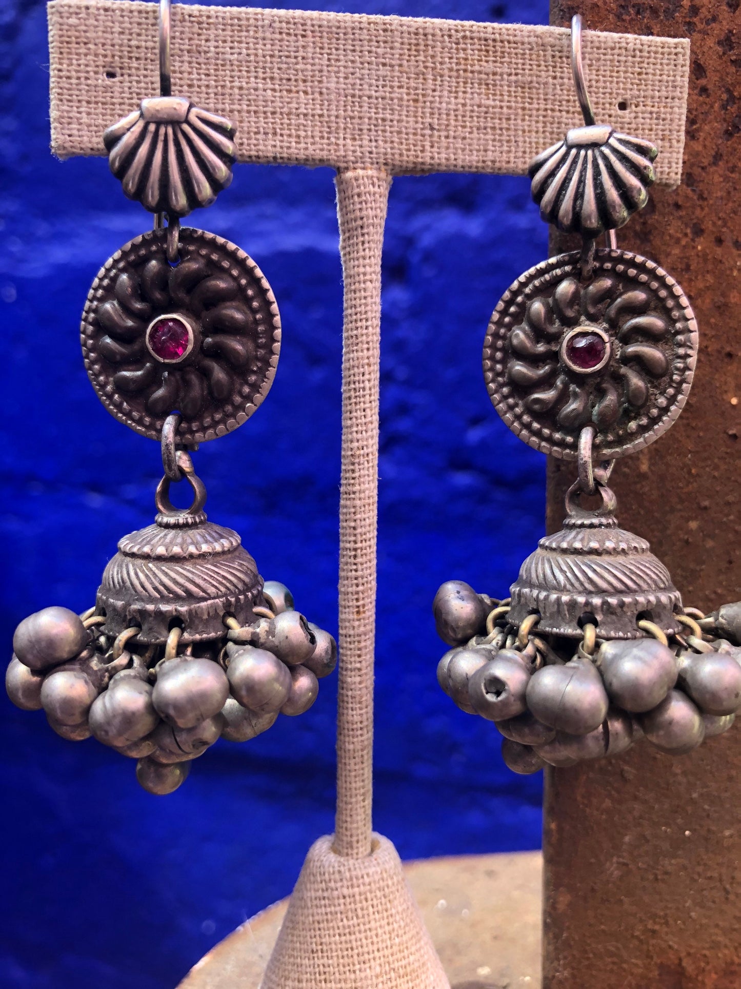 Vintage Silver Afghani Earrings