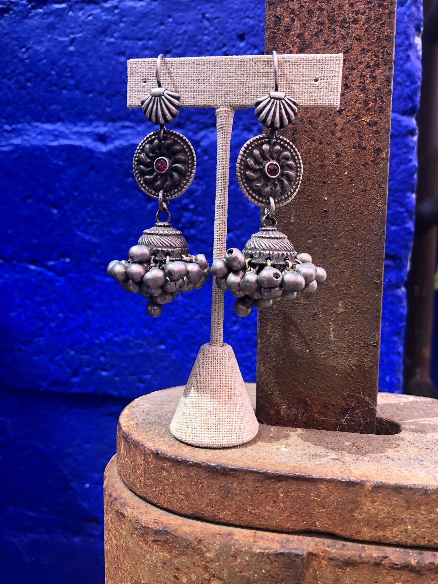 Vintage Silver Afghani Earrings