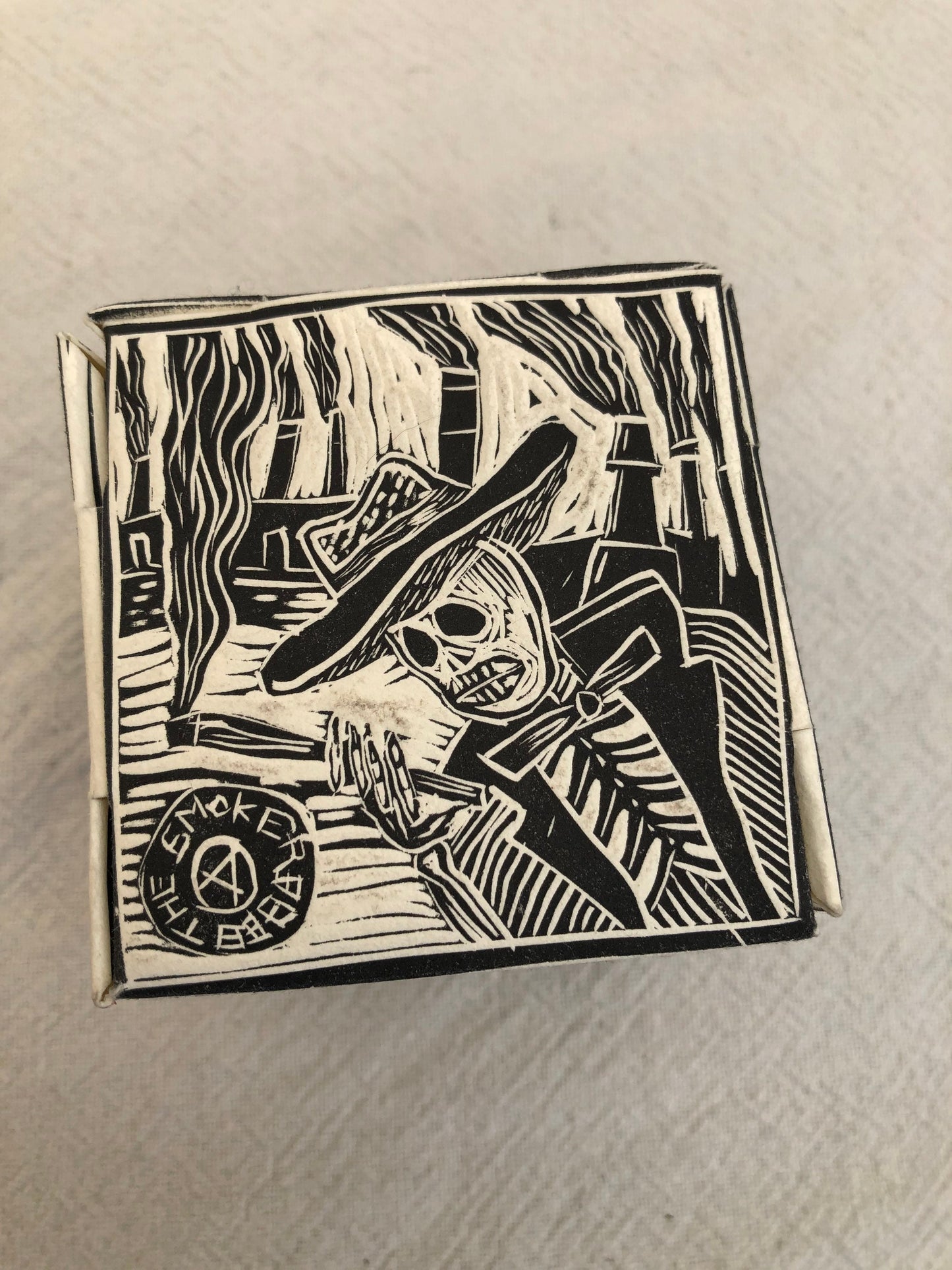 Cube Triangle Mexican Linocut by Joel Redon 1992