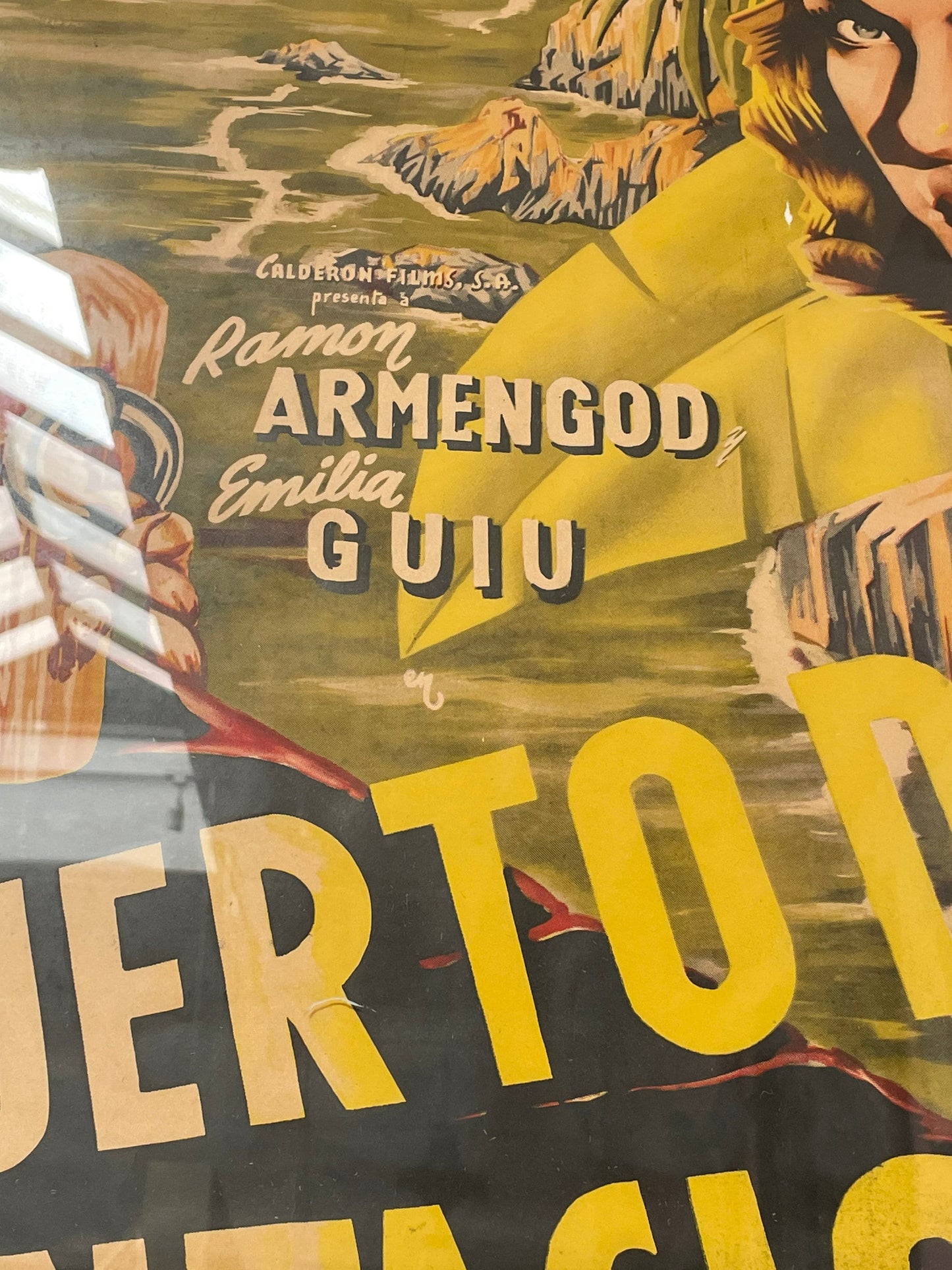Vintage Mexican Movie Poster, Puerto de Tentación 1951