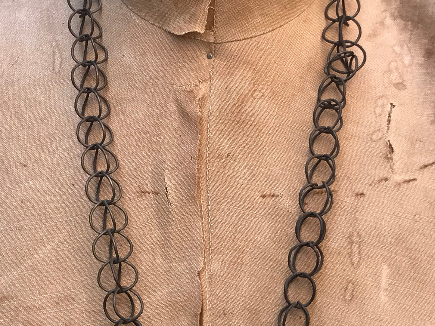Antique Chinese Miao Metal Repousse Necklace