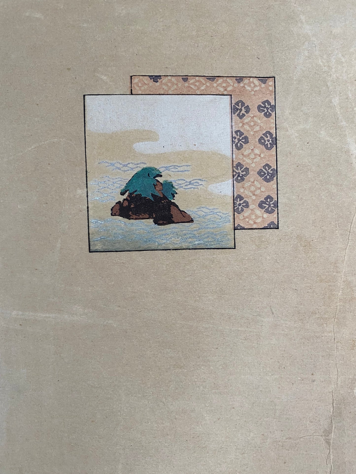 Tsukioka Kyōgo Painted Woodblock Print Noh Dance Scene