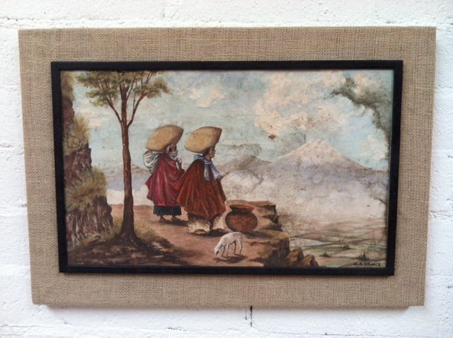 Vintage South American Indian Painting by Antonio Marcos Gomez