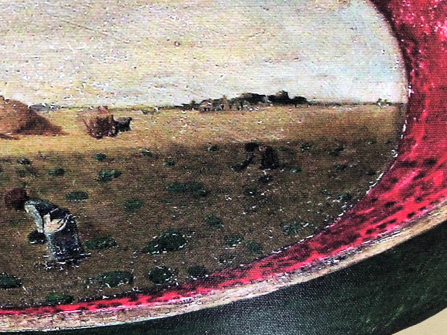RESERVEd FOR SUSAN Black Americana Watermelon Field Folk Art Painting