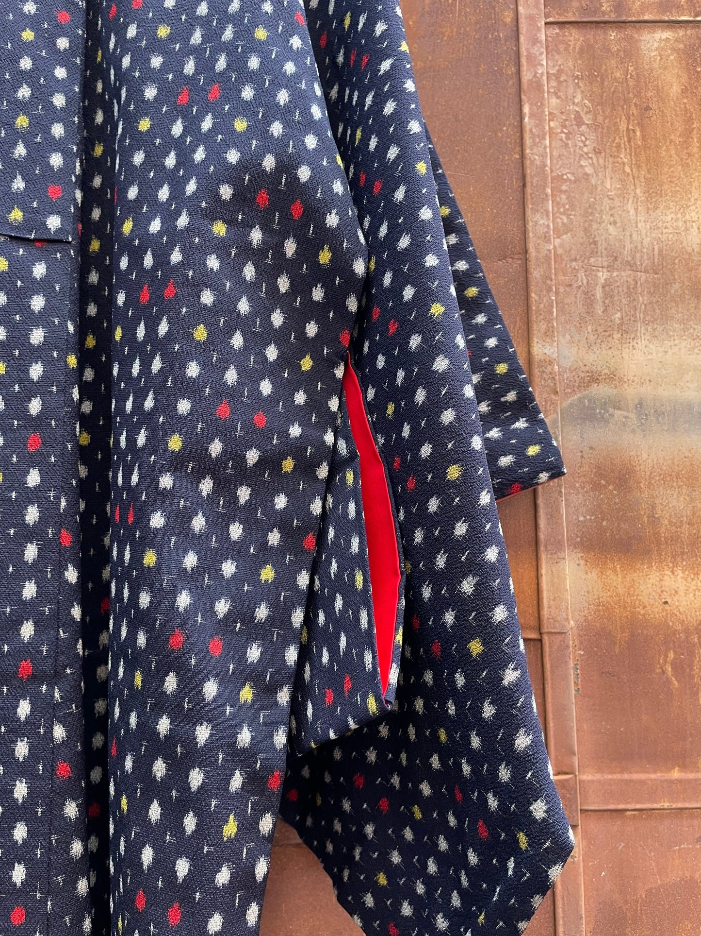 Elegant Black with White Dotted Handmade Kimono