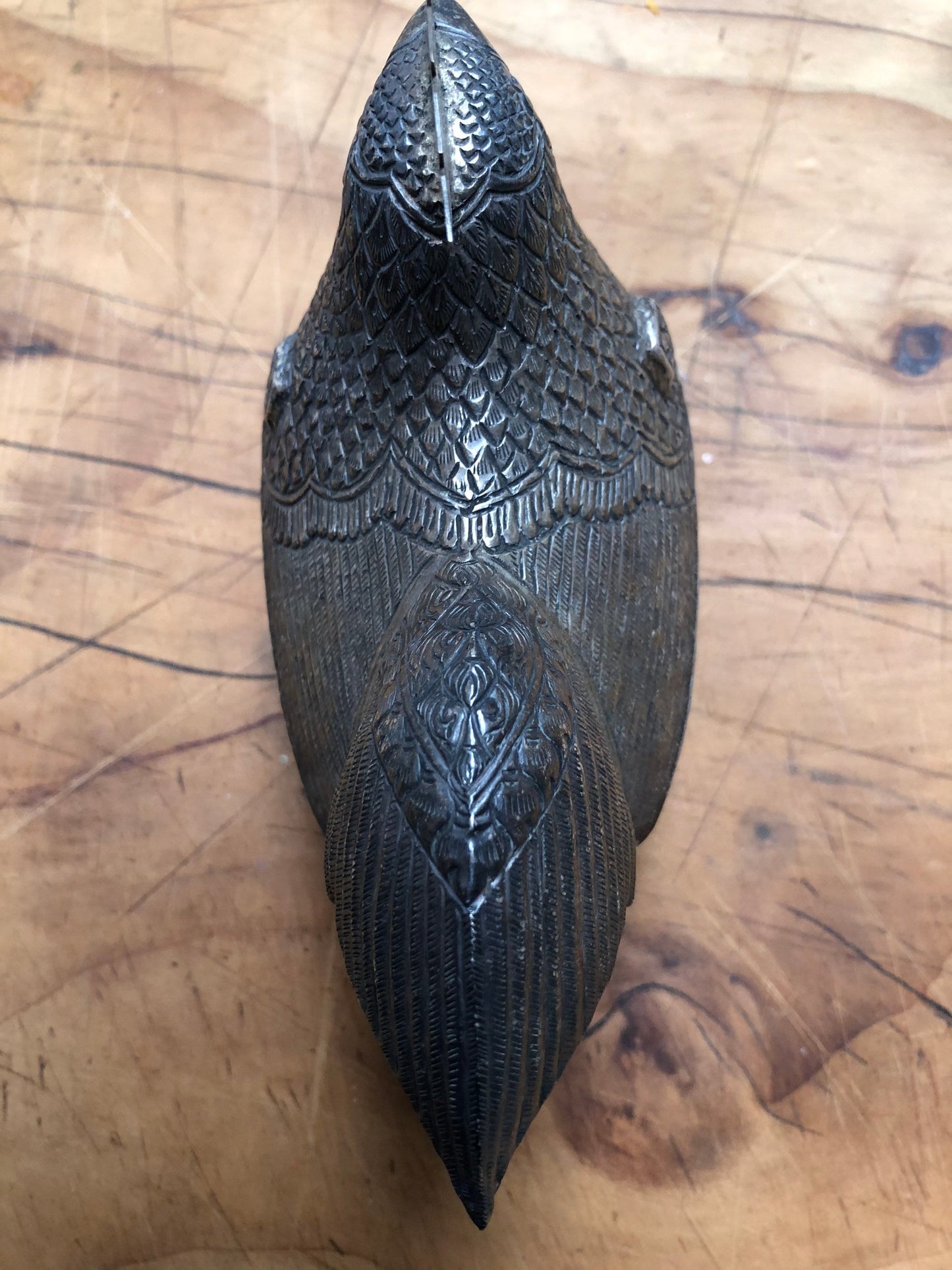 Vintage Handmade Silver Hen Box