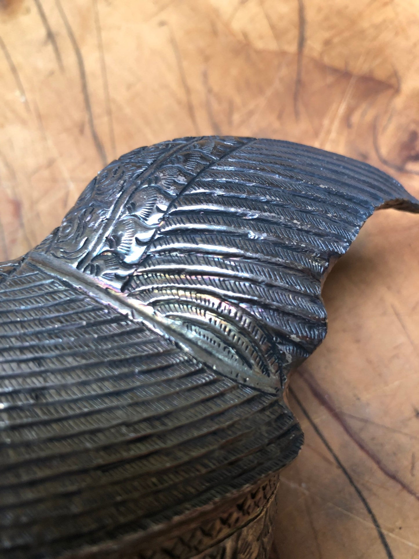 Vintage Handmade Silver Hen Box
