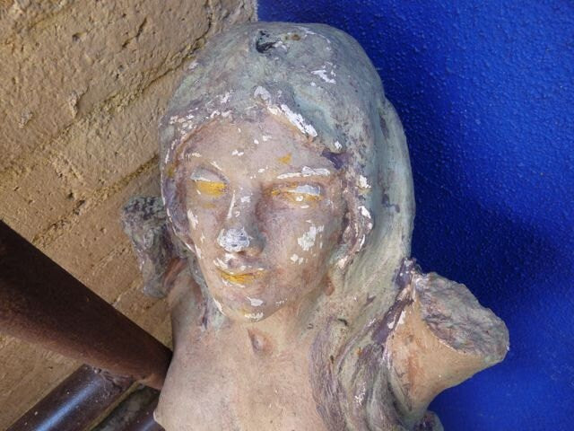 Vintage Female Nude Cement Garden Art