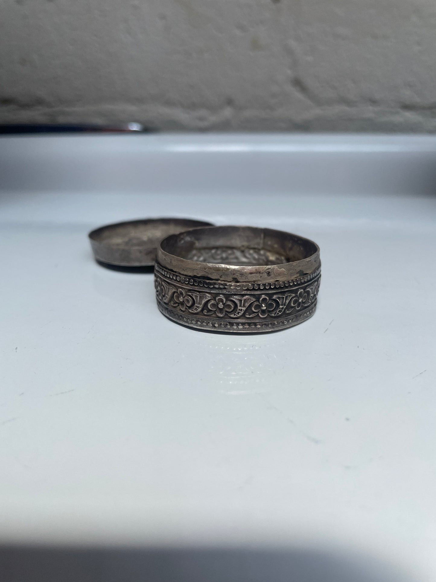 Vintage Indian Silver Pill Box