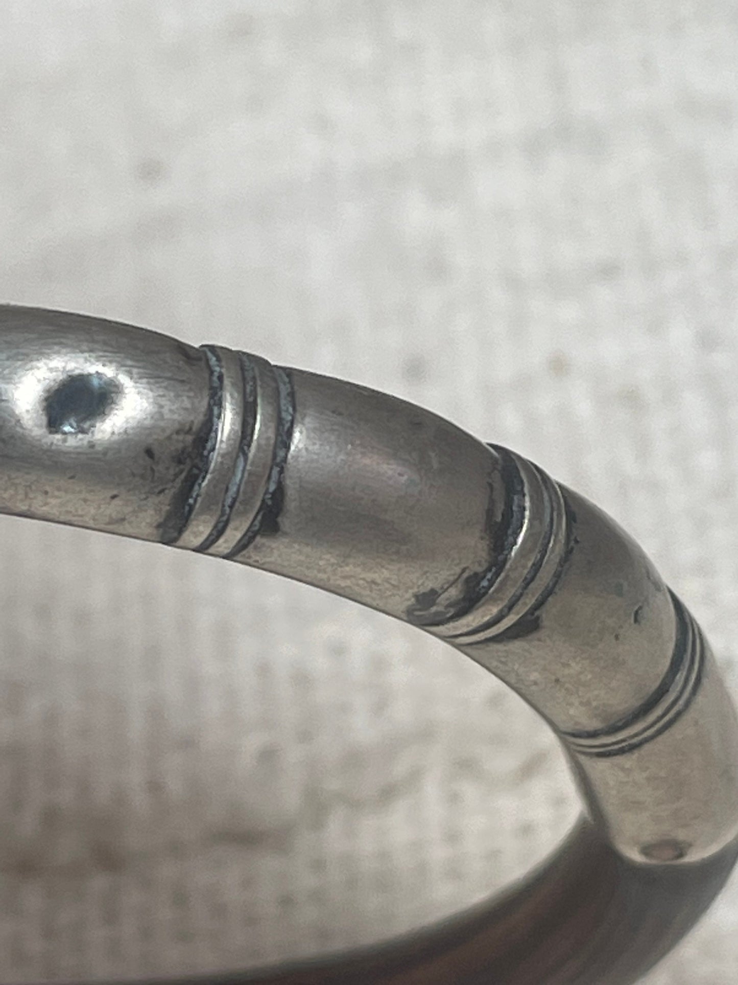 Vintage Chinese Silver and Bamboo Bangle