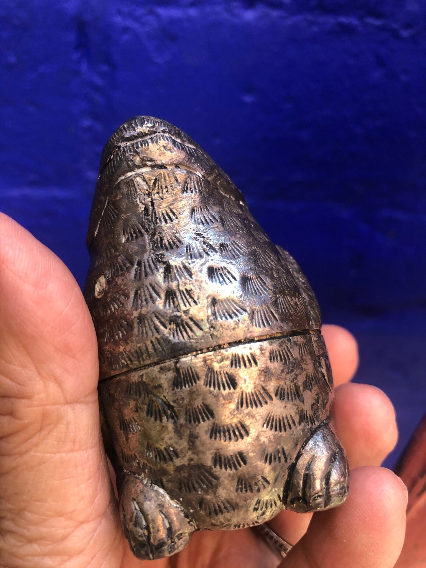 Vintage Chinese Silver Mixed Metal Rabbit Box