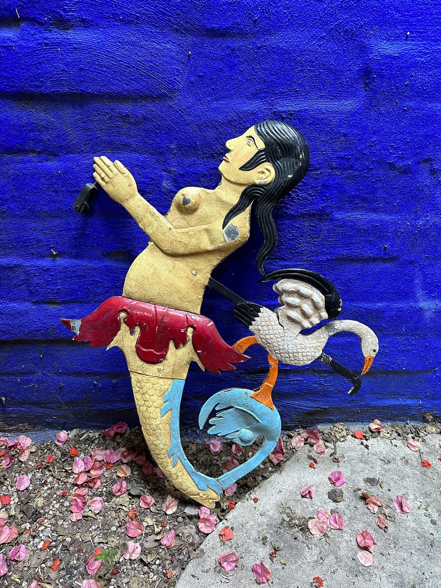 Vintage Old Metal Mermaid