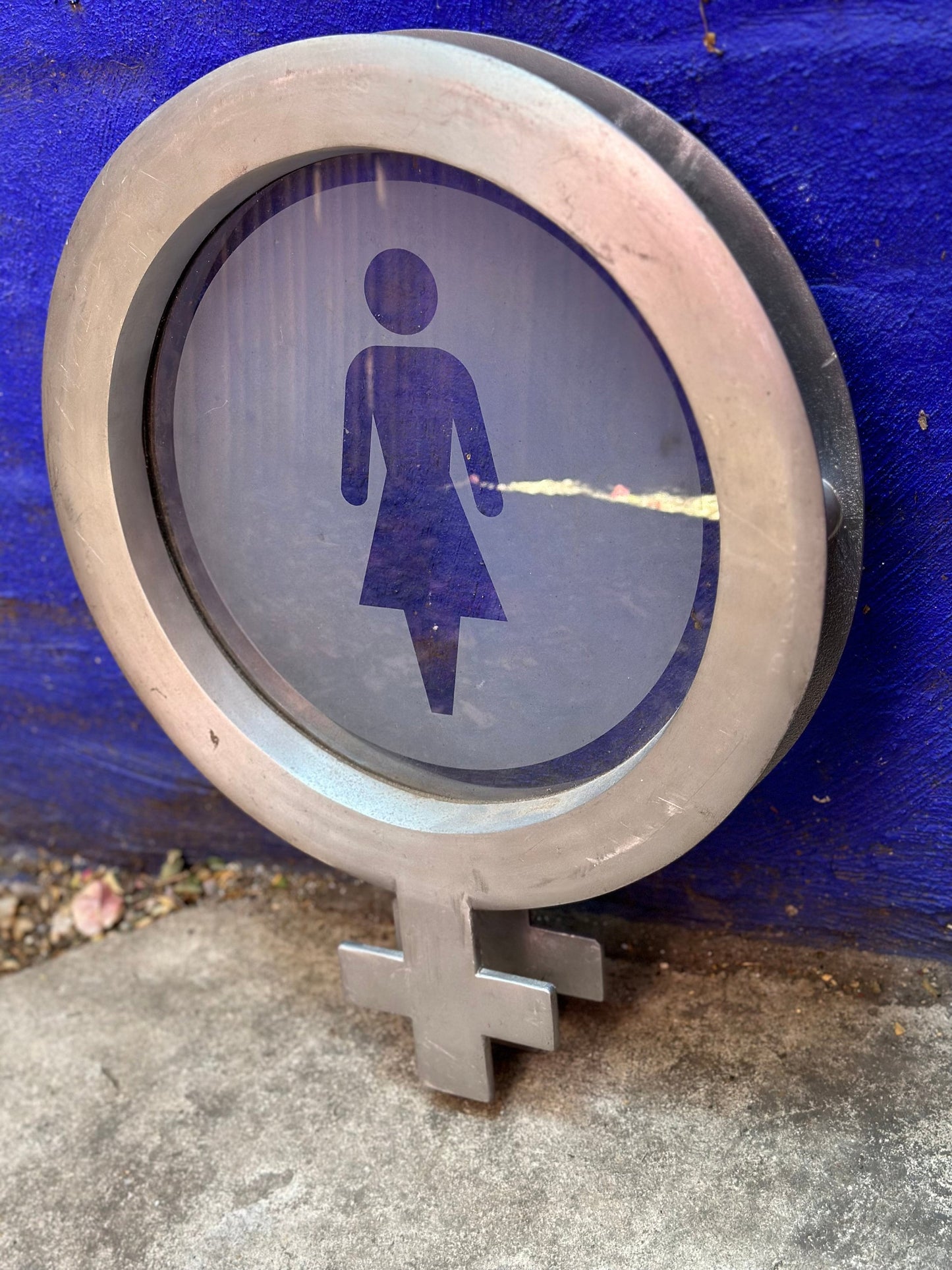 Vintage Woman Bathroom Signage