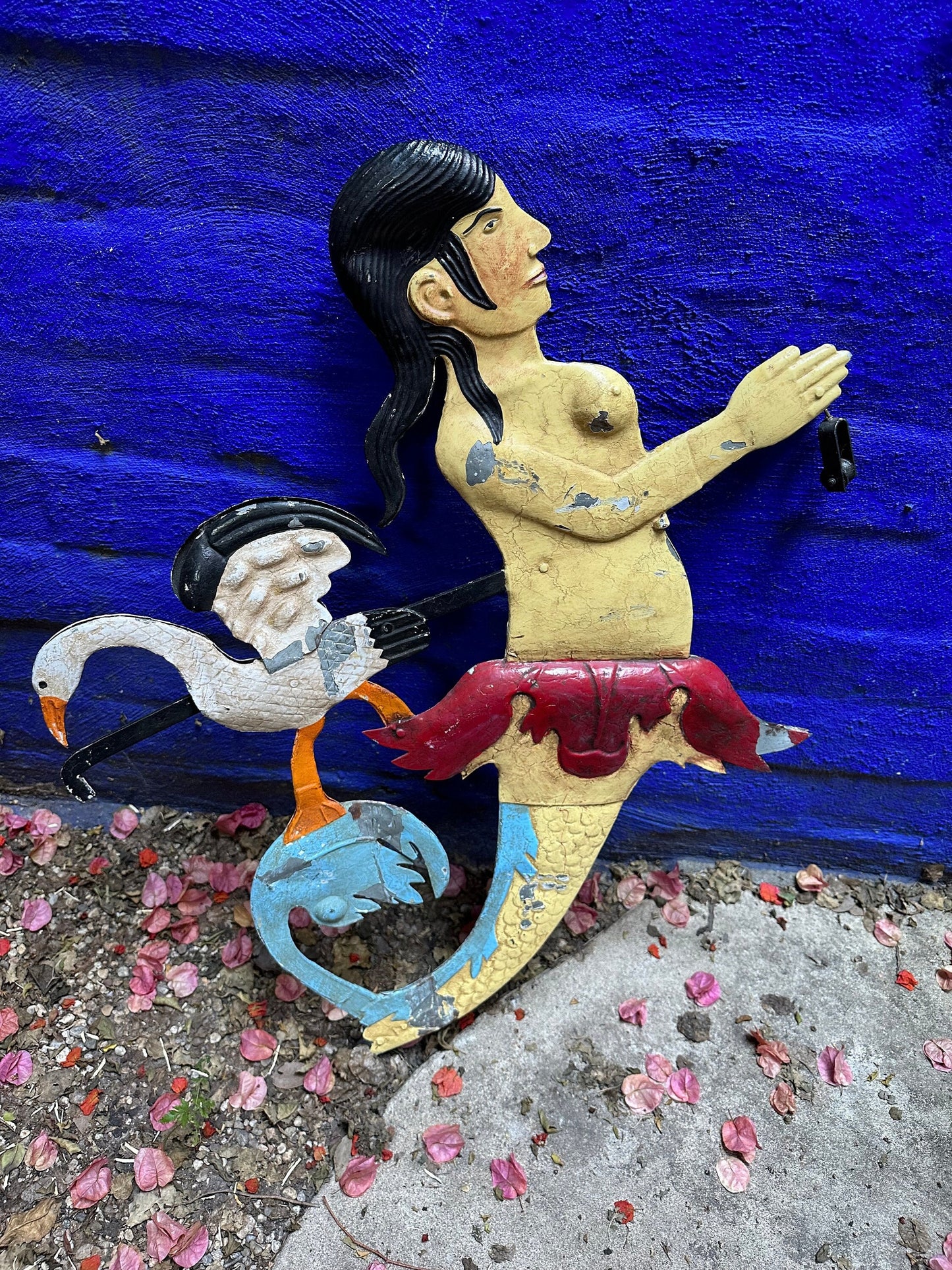 Vintage Old Metal Mermaid