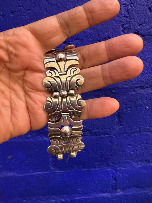 Vintage Mexican Hector Aguilar Sterling Silver Bracelet