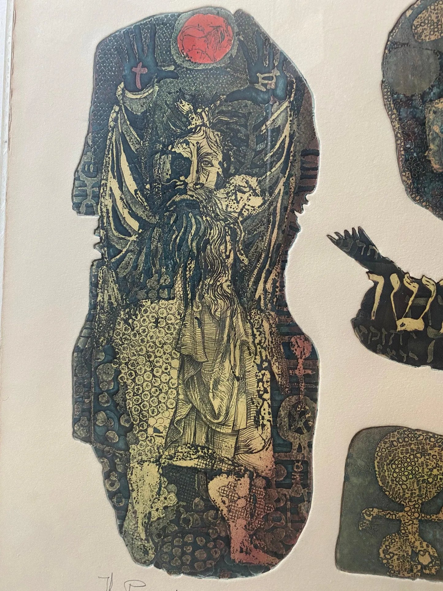 The Prophecy II, Dick Swift, Signed Color Etching, Framed
