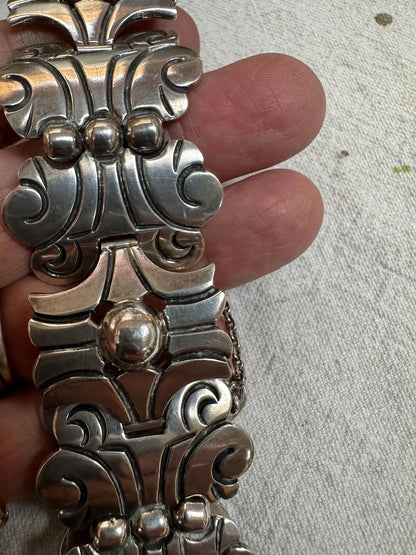 Vintage Mexican Hector Aguilar Sterling Silver Bracelet