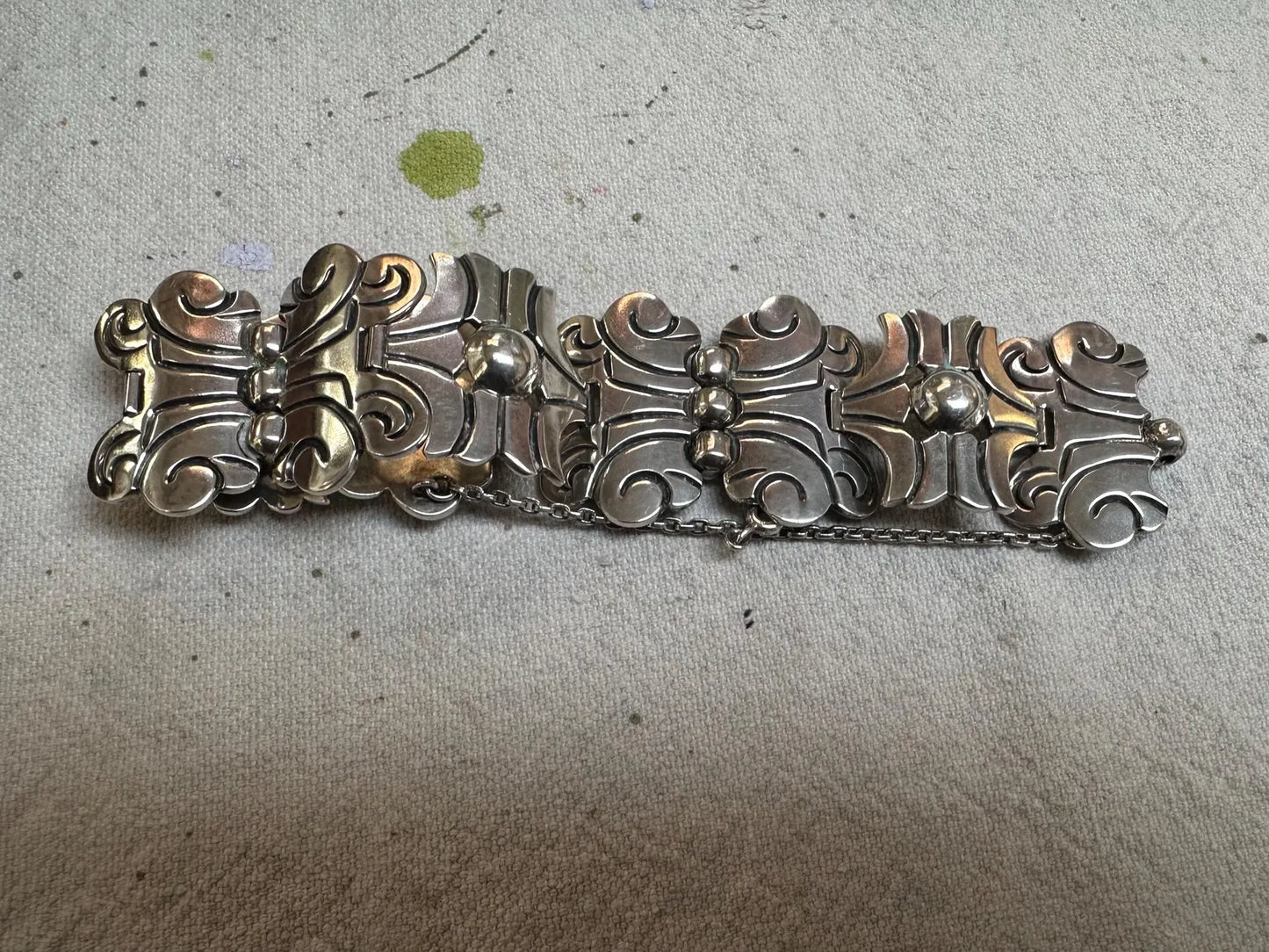 Vintage Mexican Hector Aguilar Sterling Silver Bracelet