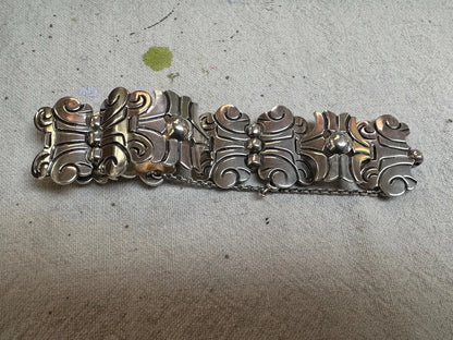 Vintage Mexican Hector Aguilar Sterling Silver Bracelet