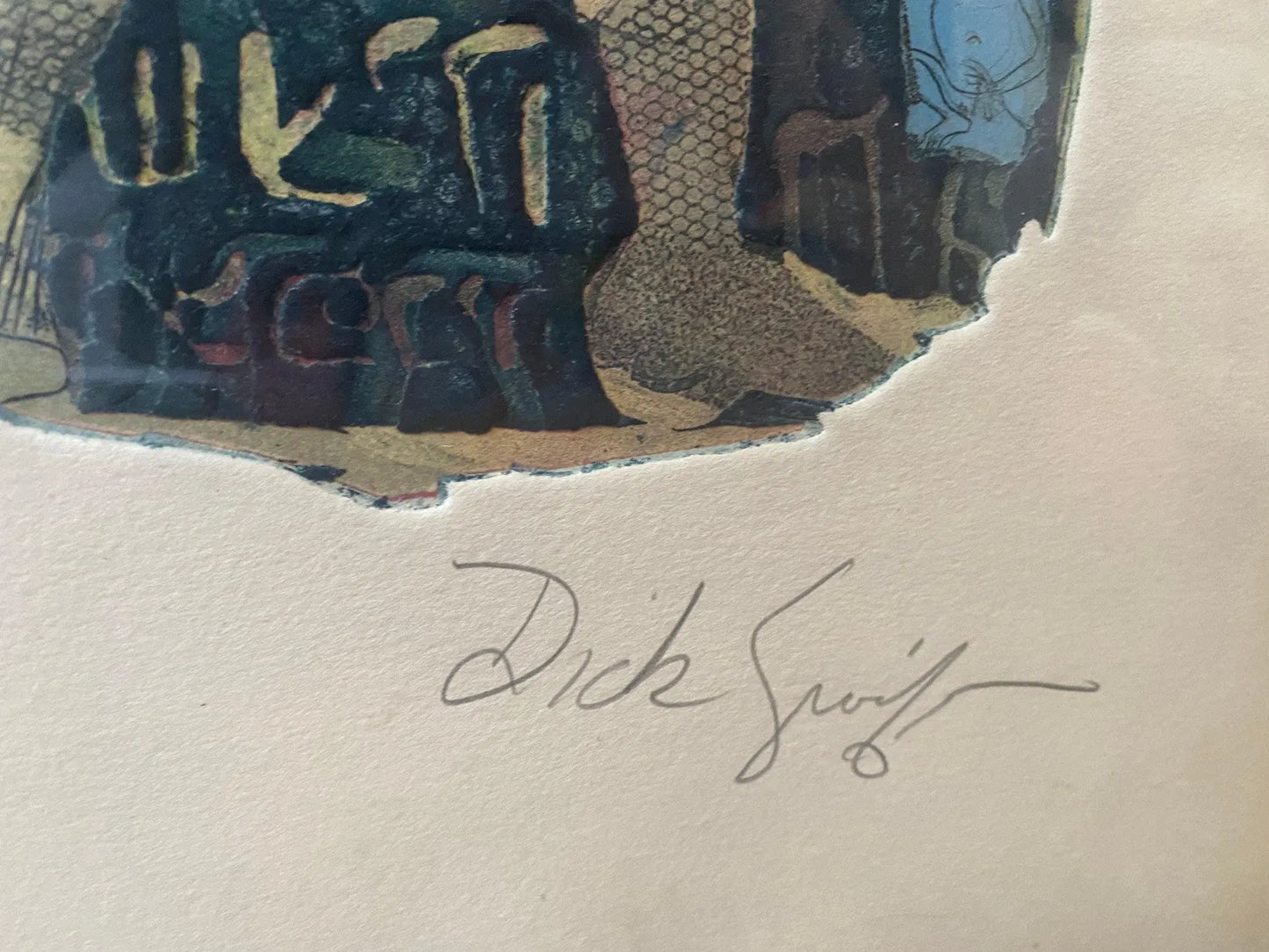 The Prophecy II, Dick Swift, Signed Color Etching, Framed