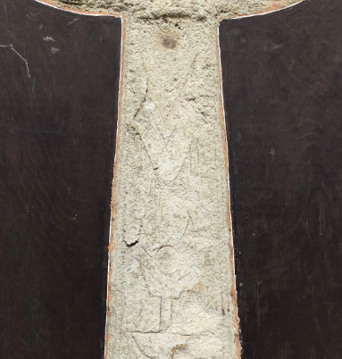 Mid Century Mixed Media Plaster and Paper Mache Angel Art