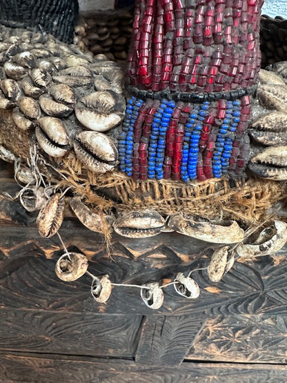 Antique Vintage Beaded Stool from Cameroon