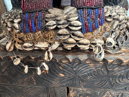 Antique Vintage Beaded Stool from Cameroon