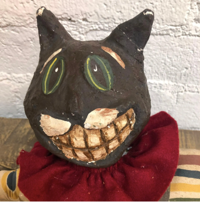 Vintage Handmade Folk Art Cheshire Cat