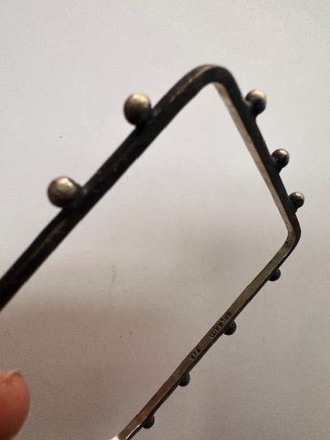 Handmade Oxidized Sterling Silver Geometric Bangles