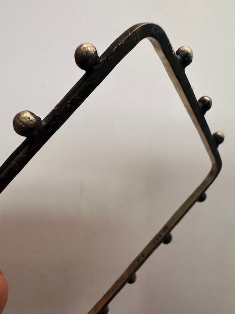 Handmade Oxidized Sterling Silver Geometric Bangles