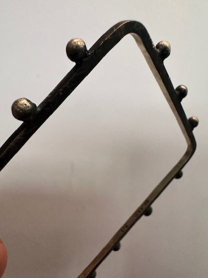 Handmade Oxidized Sterling Silver Geometric Bangles