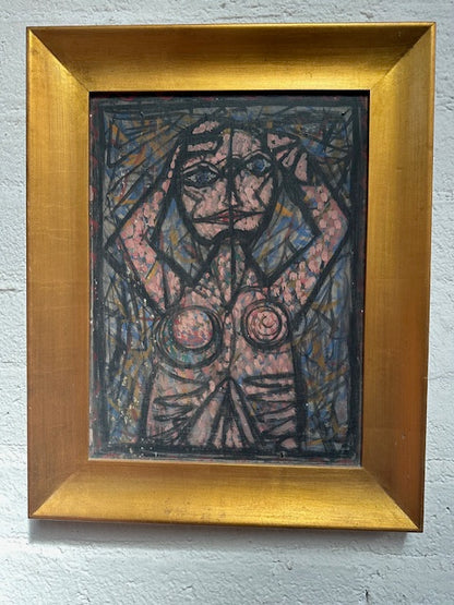 Cubist Pink Female Nude