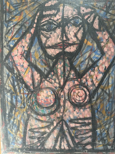 Cubist Pink Female Nude