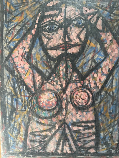 Cubist Pink Female Nude