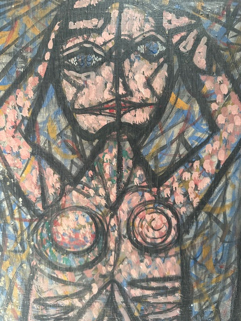 Cubist Pink Female Nude