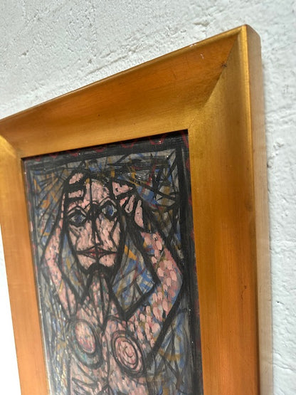 Cubist Pink Female Nude