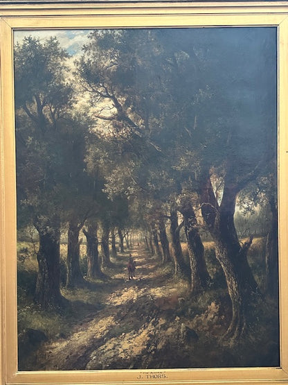 J. Thors 19th Century Painting The Avenue