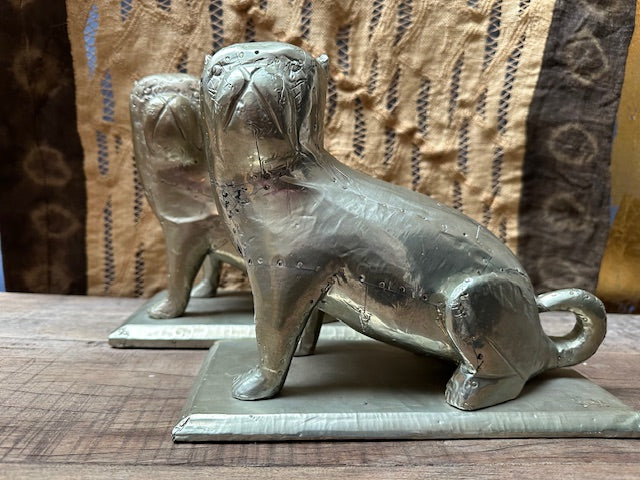 Vintage Handmade Sculptural Pugs