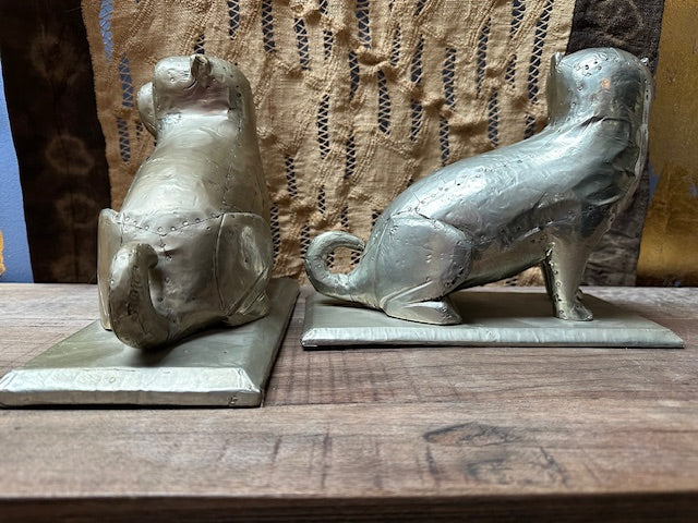 Vintage Handmade Sculptural Pugs