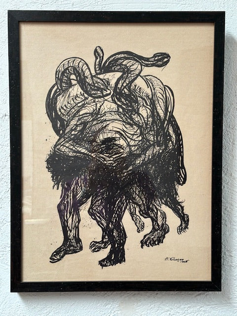 Vintage Mexican José Clemente Orozco Litho 1956