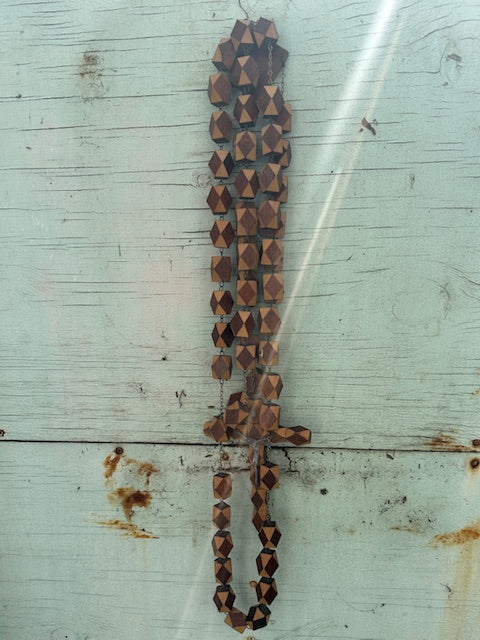 Vintage Large Wood Rosary