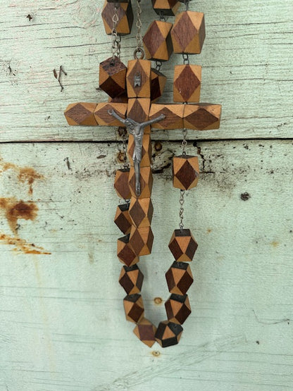 Vintage Large Wood Rosary