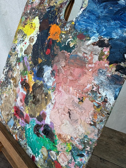 Vintage Used Artist Palette