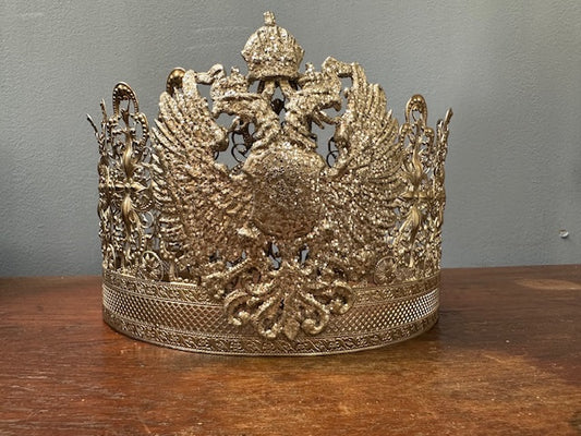 Royal Faux Silver Tone Adjustable Crown