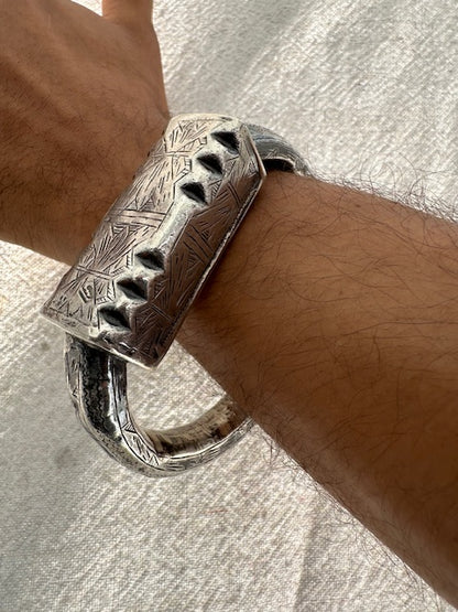 Antique Tunisian Silver Bangle