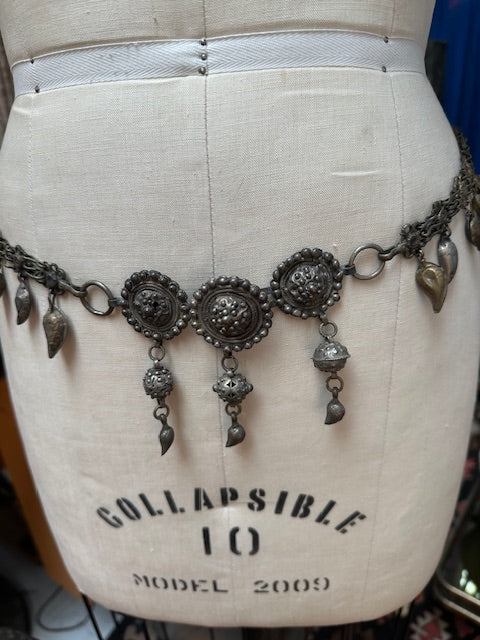 Vintage East Indian Belly Dance Tribal Dangle Body Belt