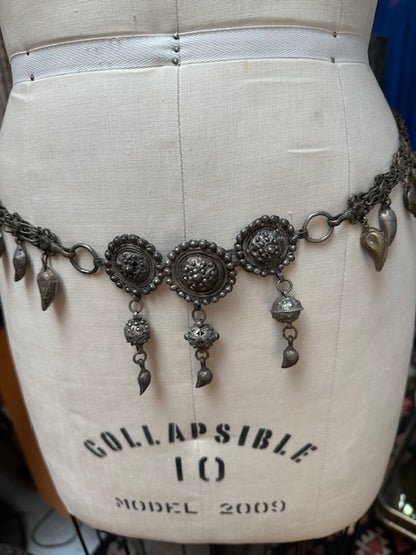 Vintage East Indian Belly Dance Tribal Dangle Body Belt