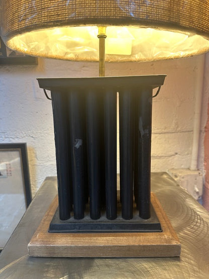 Vintage Accent Lamp with New Linen Shade