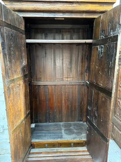 Chinese Large Elmwood Cabinet With Old Door