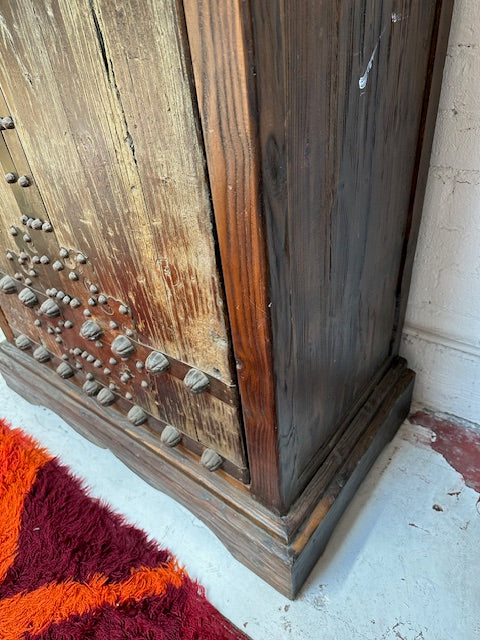 Chinese Large Elmwood Cabinet With Old Door